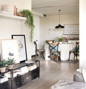 Reforma de salón con plantas